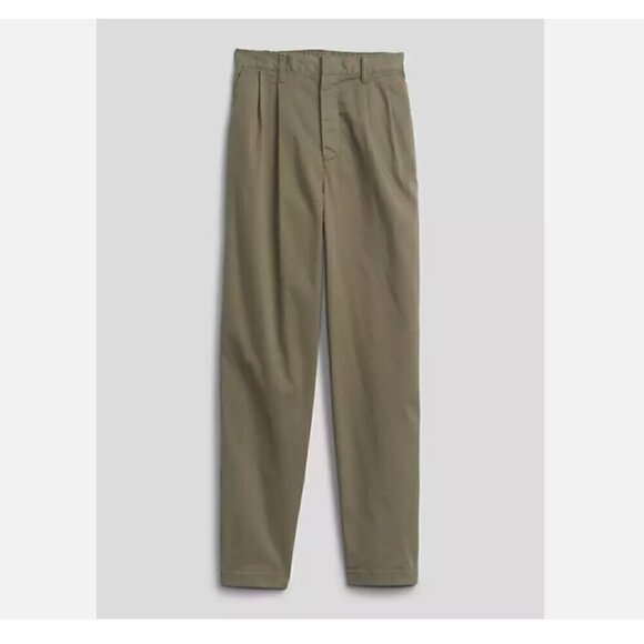GAP 90's High Rise Pleated Tapered Cotton Khakis Ankle Pants Black Size 8 RT$80 - Picture 5 of 12